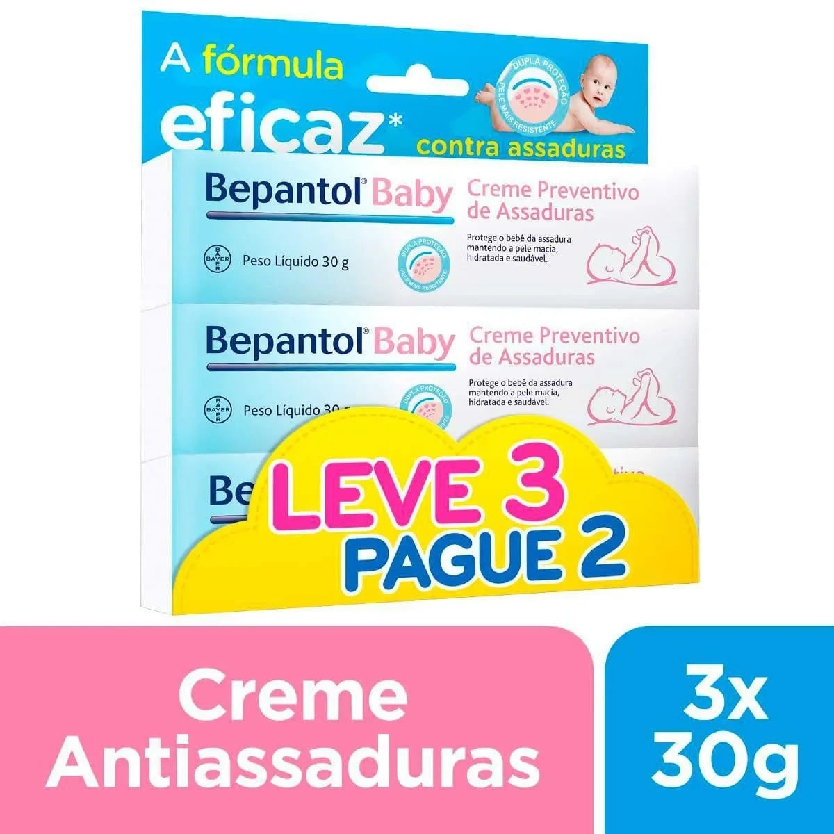 Bepantol Baby Creme Preventivo de Assaduras 30g - Pague 2 e Leve 3 - Imagem 1