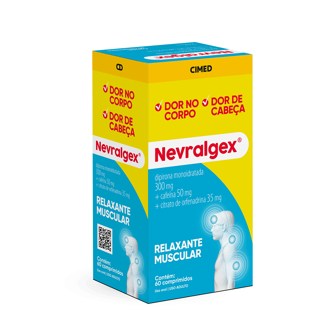 Nevralgex 50mg + 300mg + 35mg Comprimido - Caixa com 60 Comprimidos - Imagem 1