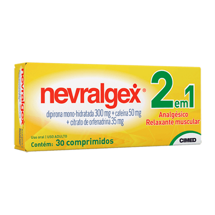 Nevralgex 50mg + 300mg + 35mg Comprimido - Caixa com 30 Comprimidos - Imagem 1