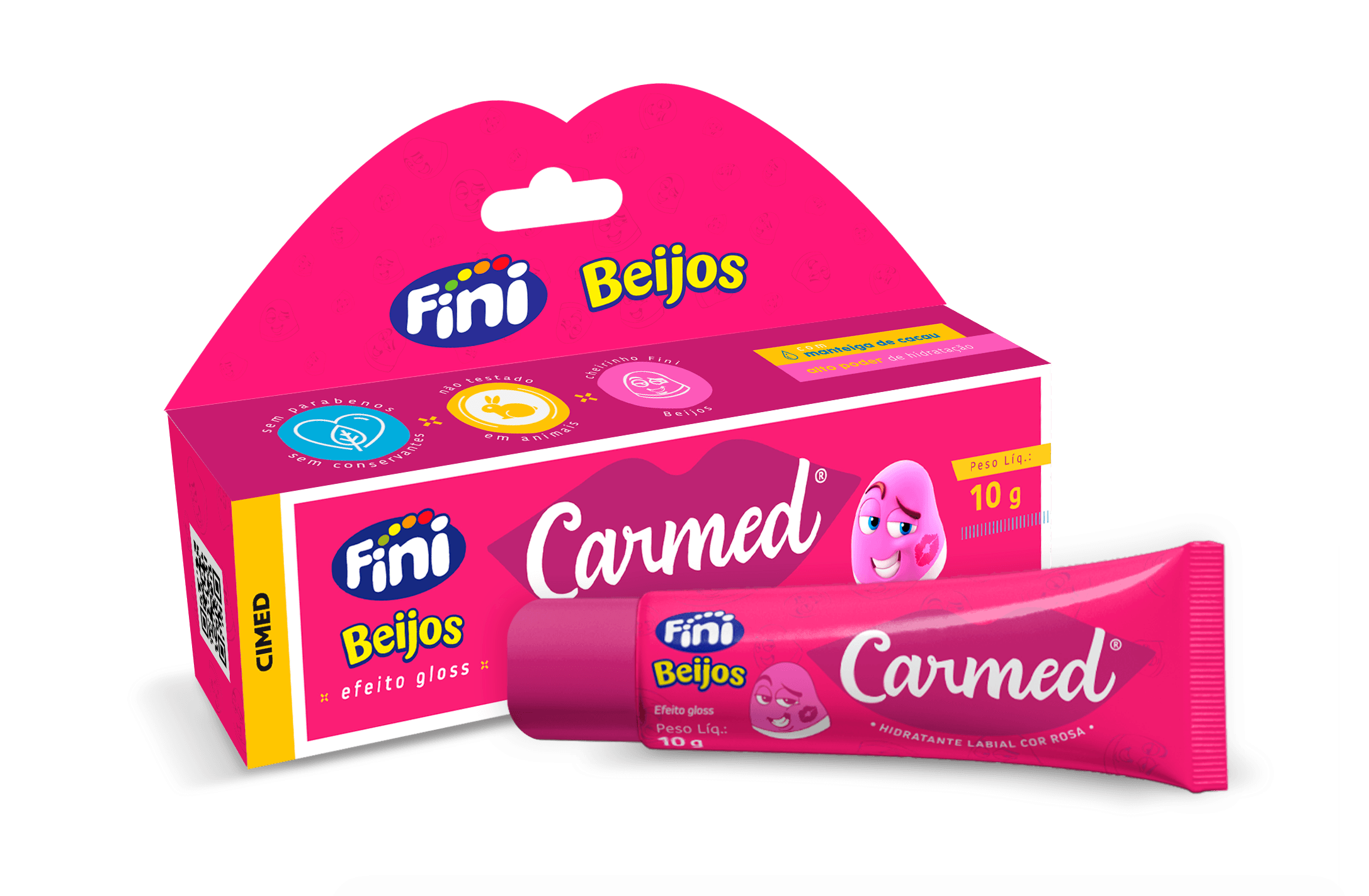 Hidratante Labial Carmed Fini Beijos   Bisnaga com 10g - Imagem 1