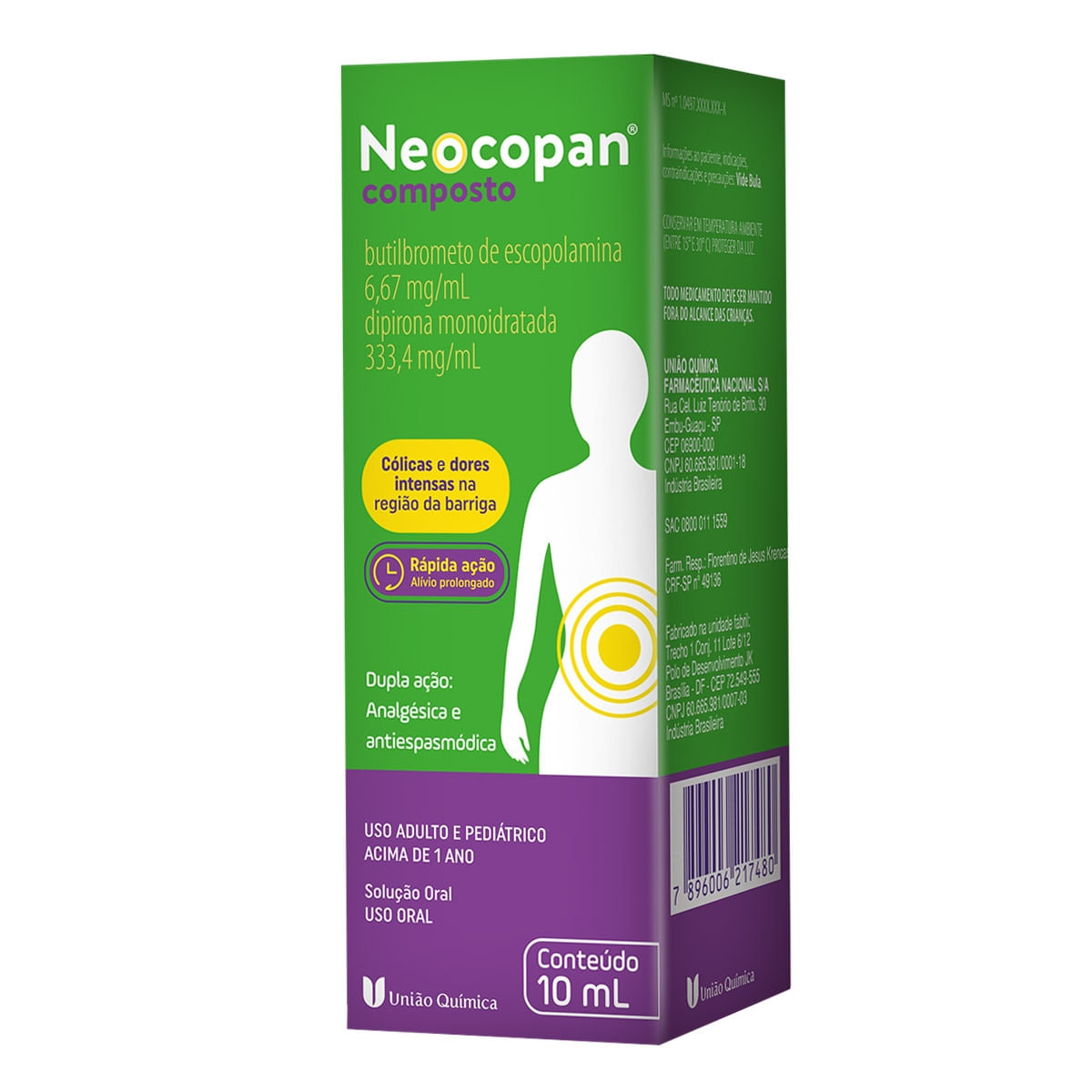 Neocopan Composto 6.67mg/mL + 333.4mg/mL Solução Oral (Gotas) - Frasco com 10 mL - Imagem 1