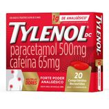 Tylenol DC Múltiplas Dores 500mg + 65mg   Caixa com 20 Comprimidos