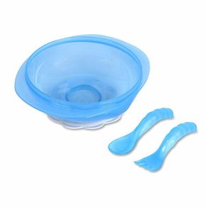 Kit-Prato-Bowl-Babygo-Com-Ventosa-E-Talheres--garfo-E-Colher--Azul