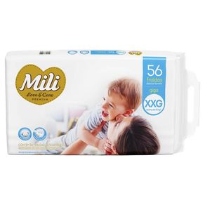 Fralda-Mili-Love---Care-Premium-Giga-Xxg-Com-56-Unidades