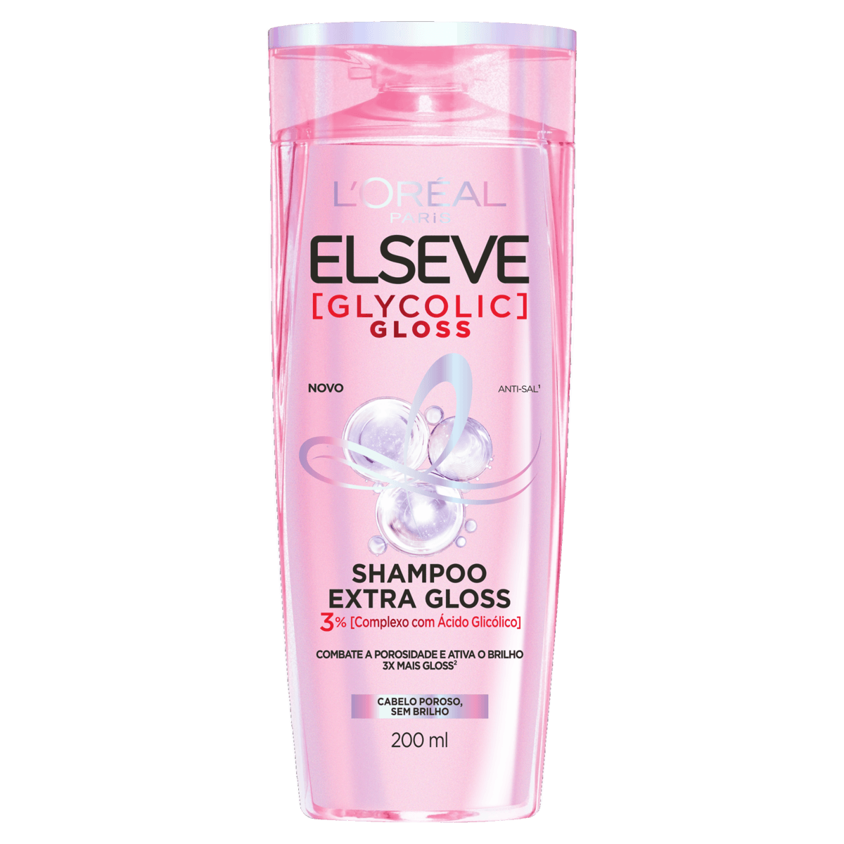 Shampoo Elseve Glycolic Gloss - Frasco com 200mL - Imagem 1