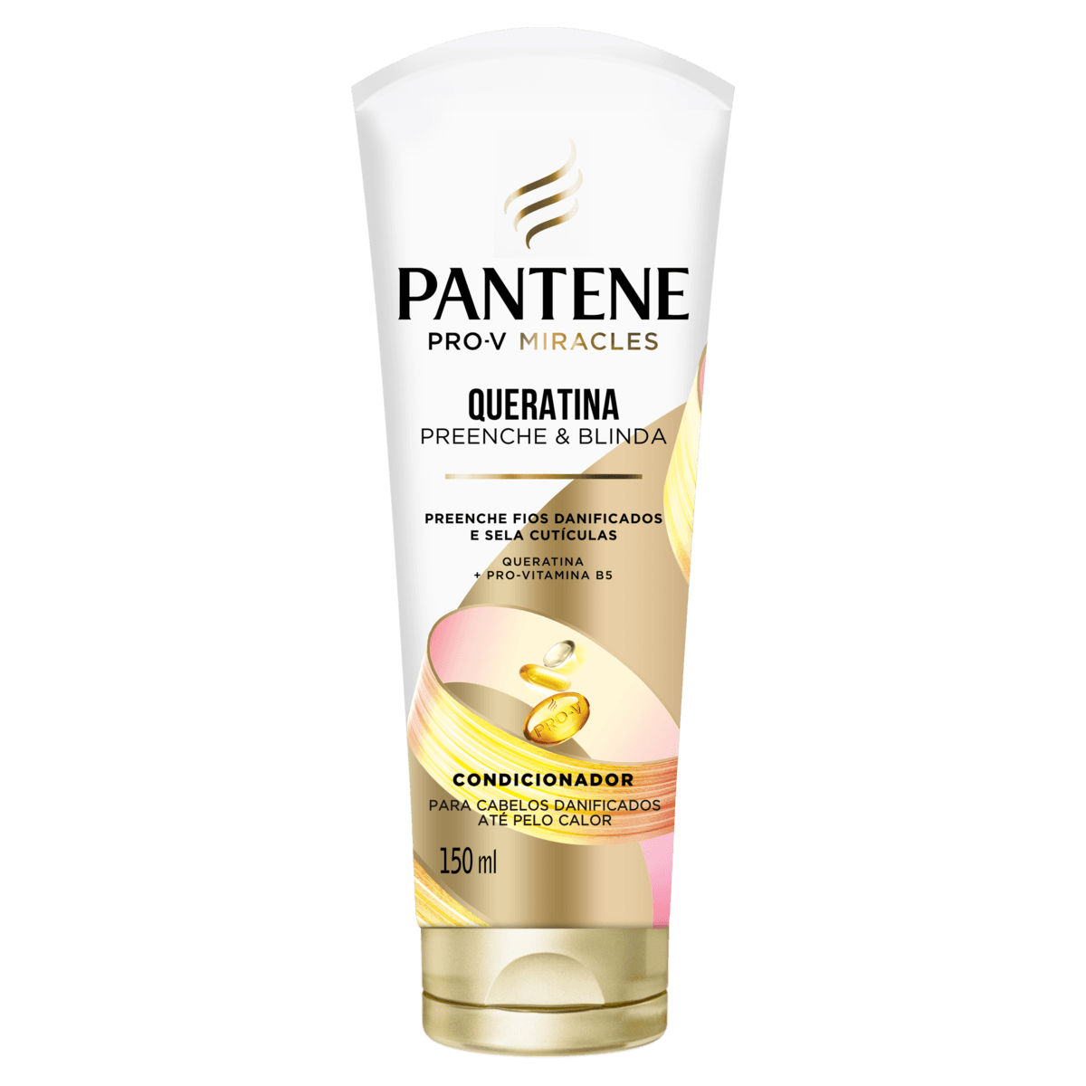 Condicionador Pantene Queratina Preenche & Blinda - Bisnaga com 150ml - Imagem 1