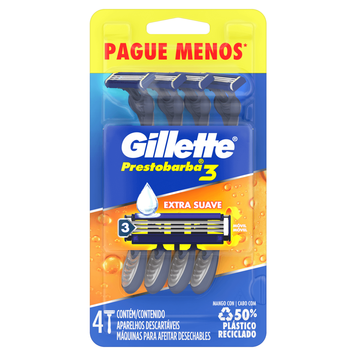 Aparelho de Barbear Gillette Prestobarba 3 Leve 4 e Pague 3 - Preview 1