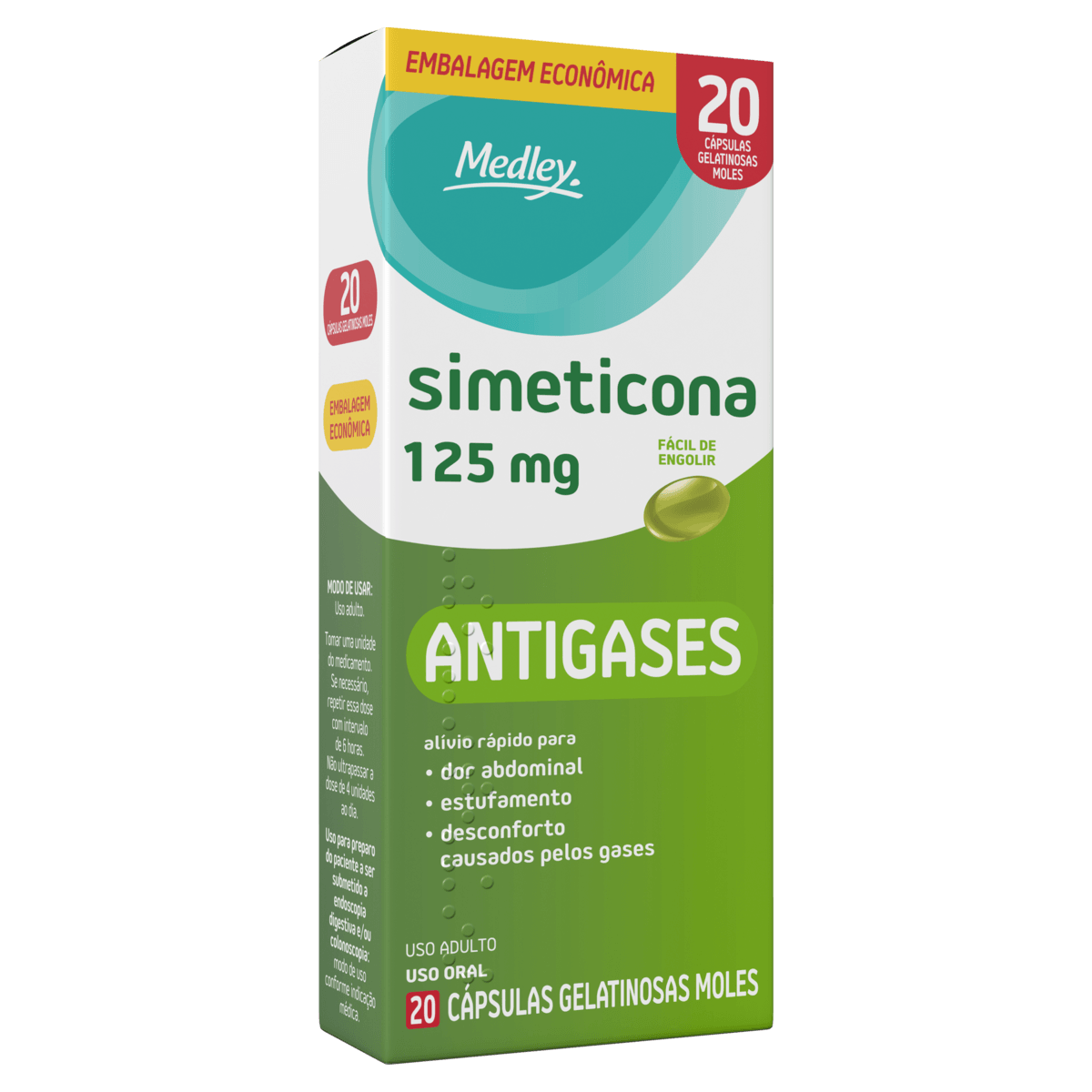 Simeticona 125mg - Caixa com 20 Cápsulas Moles - Imagem 1