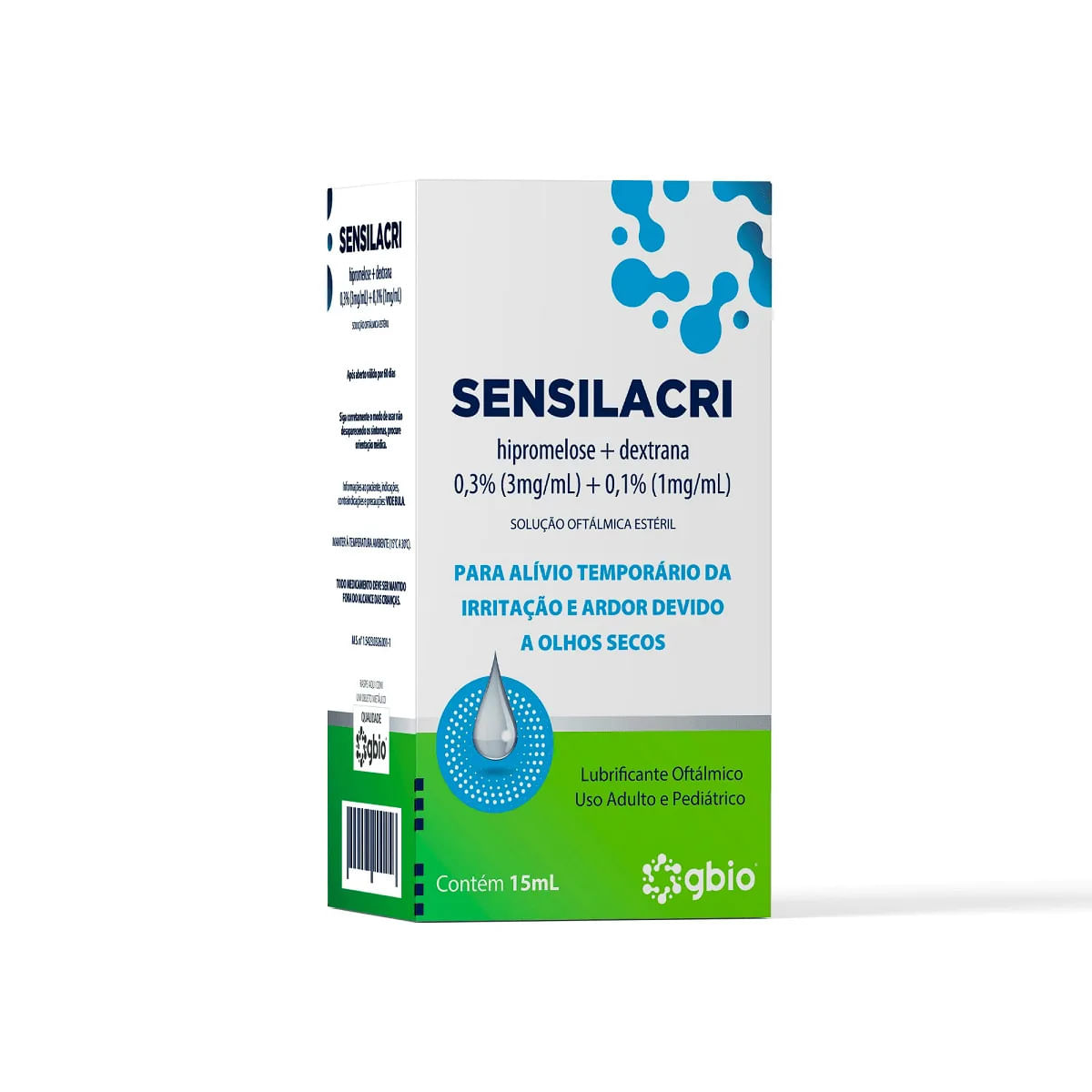 Sensilacri 1mg/mL + 3mg/mL Solução Oftálmica - Frasco com 15mL - Imagem 1