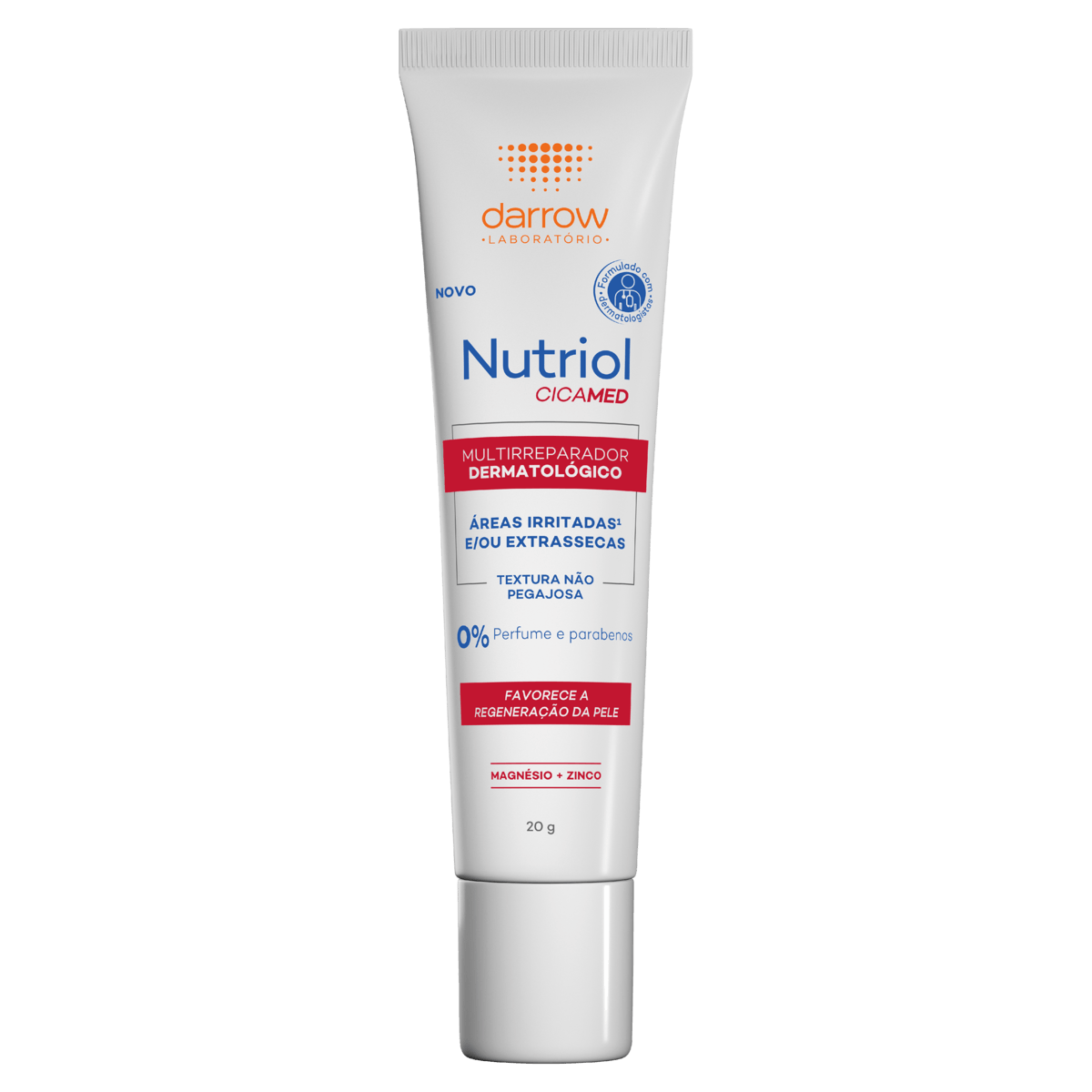 Creme Multirreparador Dermatológico sem Perfume Darrow Nutriol Cicamed - Bisnaga com 20g - Imagem 1