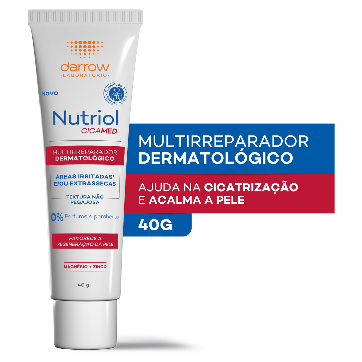 Creme Multirreparador Dermatológico sem Perfume Darrow Nutriol Cicamed - Bisnaga com 40g - Preview 2