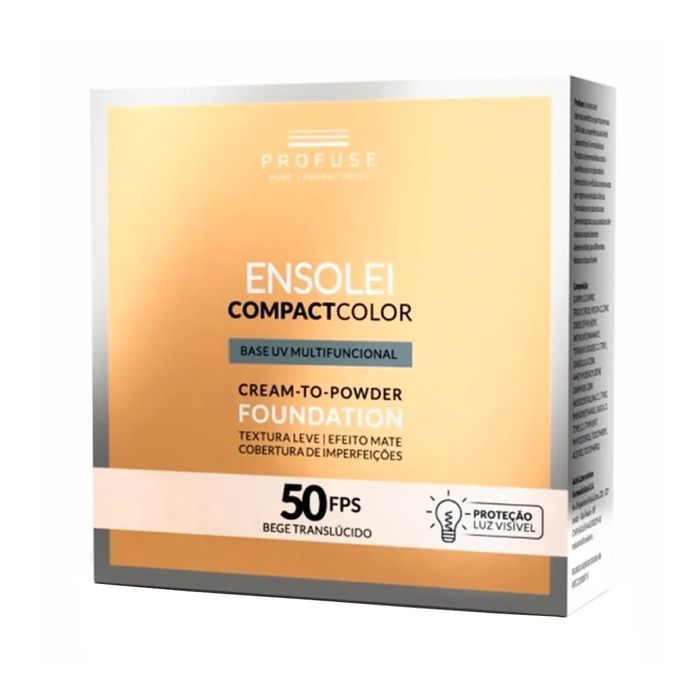 Ensolei Compact Color FPS 50 Bege Translúcido Profuse com 10g - Imagem 1