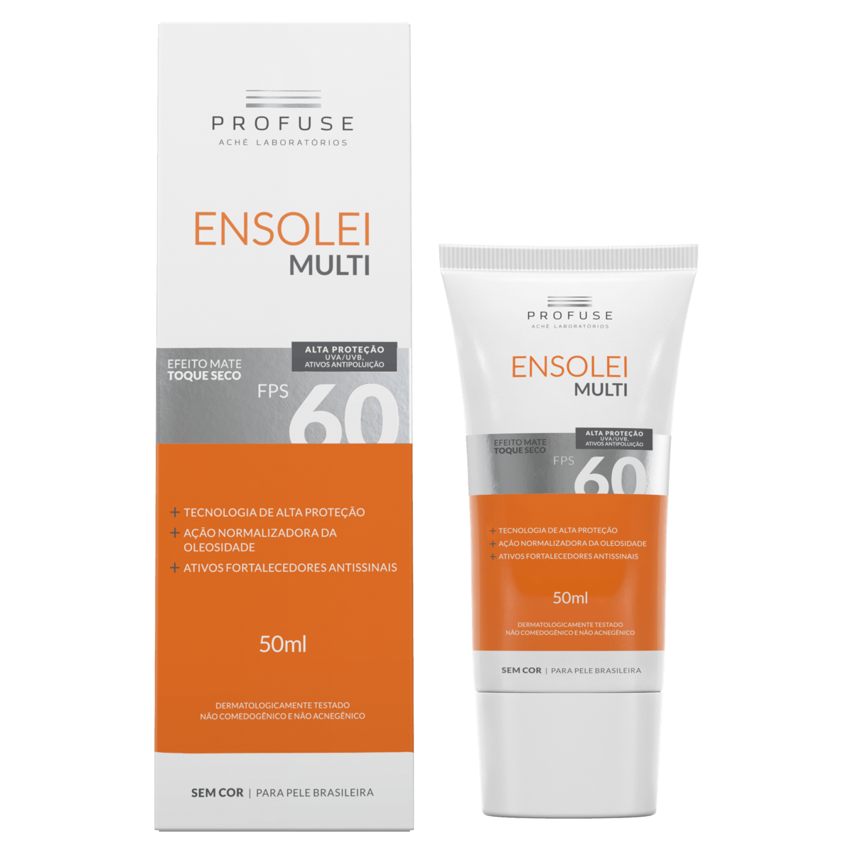 Protetor Solar Facial Toque Seco FPS 60 Profuse Ensolei Multi - Bisnaga com 50mL - Preview 2