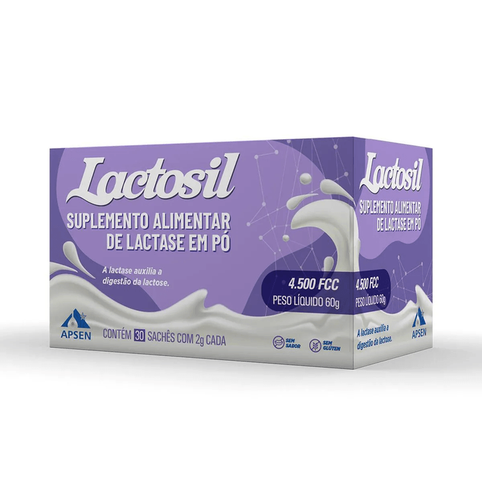Lactosil 4500 FCC Sem Sabor - Caixa com 30 Sachês de 2g - Imagem 1