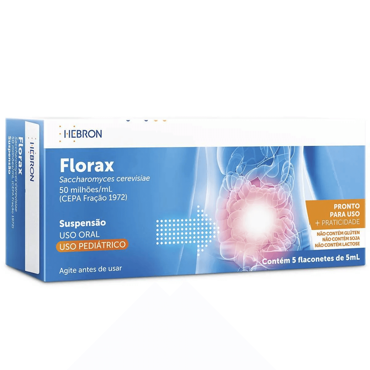 Florax SM Pediátrico 50MILHOES/ML Suspensão oral - 5 Flaconetes com 5 mL - Imagem 2