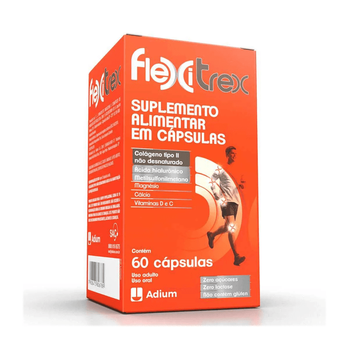 Flexitrex Colágeno Tipo II Não Desnaturado - Frasco com 60 Cápsulas - Imagem 1