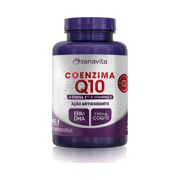 Coenzima Q10 + Ômega 3 Sanavita - Caixa com 60 Cápsulas - Imagem 1