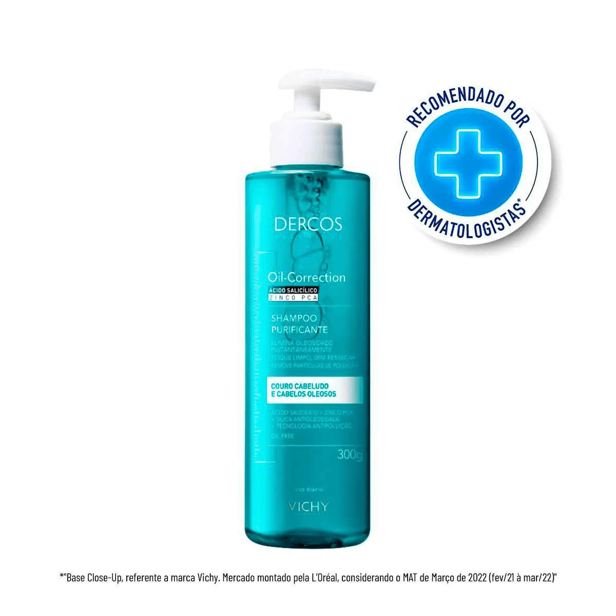 Shampoo Dercos Oil Correction Frasco com 300g - Imagem 1