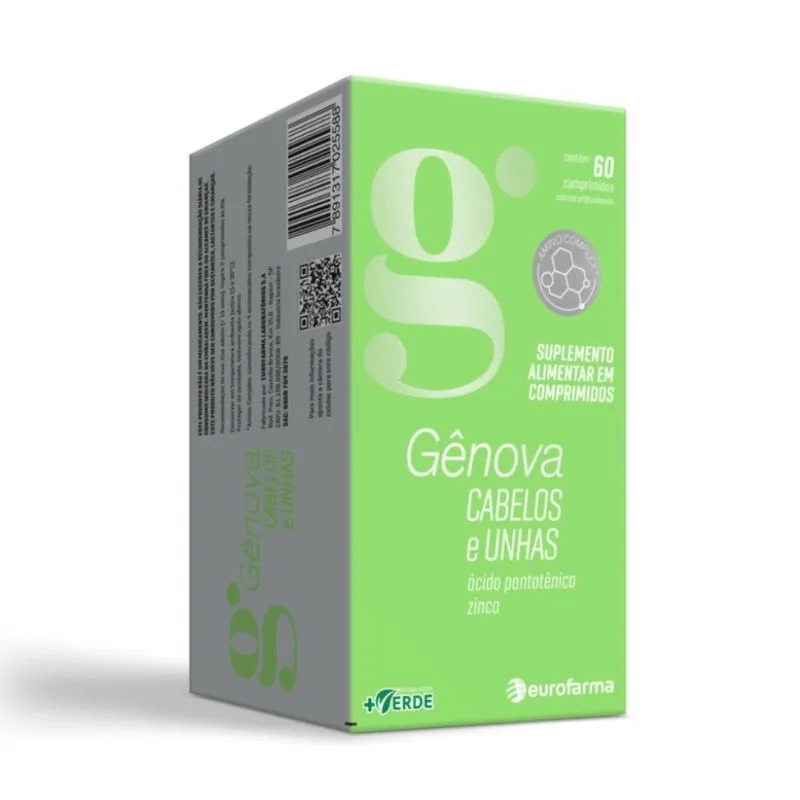 Gênova Cabelo e Unhas - Caixa com 60 Comprimidos Revestidos - Imagem 1