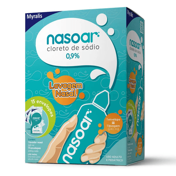 Nasoar 0.9% Refil com 15 Envelopes + Frasco - Imagem 1