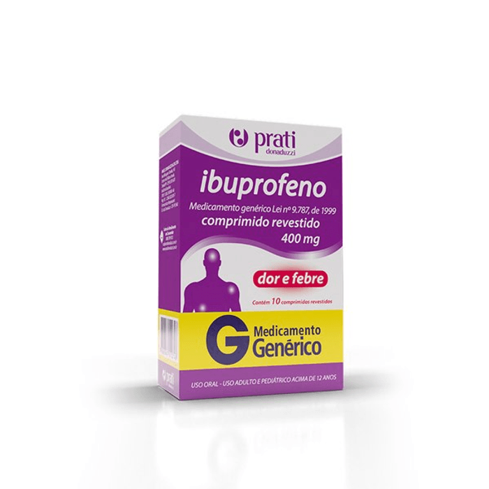 Ibuprofeno 400mg - Caixa com 10 Comprimidos Revestidos - Imagem 1