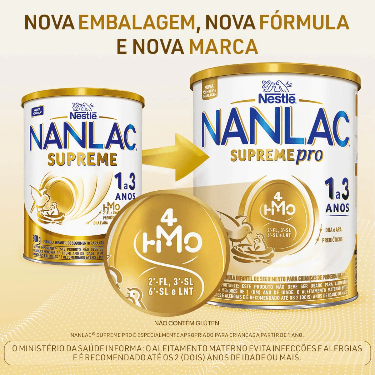 Fórmula Infantil Nanlac Supreme Pro Nestlé (1 a 3 anos) - Lata com 800g - Preview 2