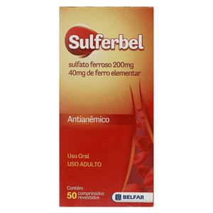 Sulferbel 40MG Comprimido revestido - Caixa com 50 Comprimidos