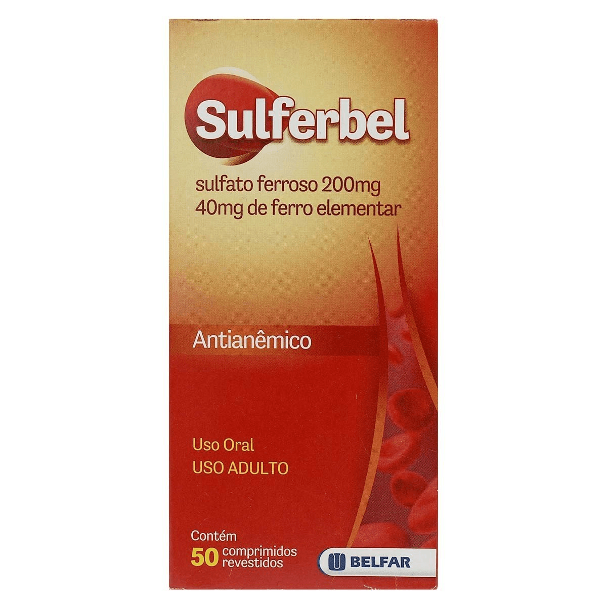 Sulferbel 40MG Comprimido revestido - Caixa com 50 Comprimidos - Imagem 1