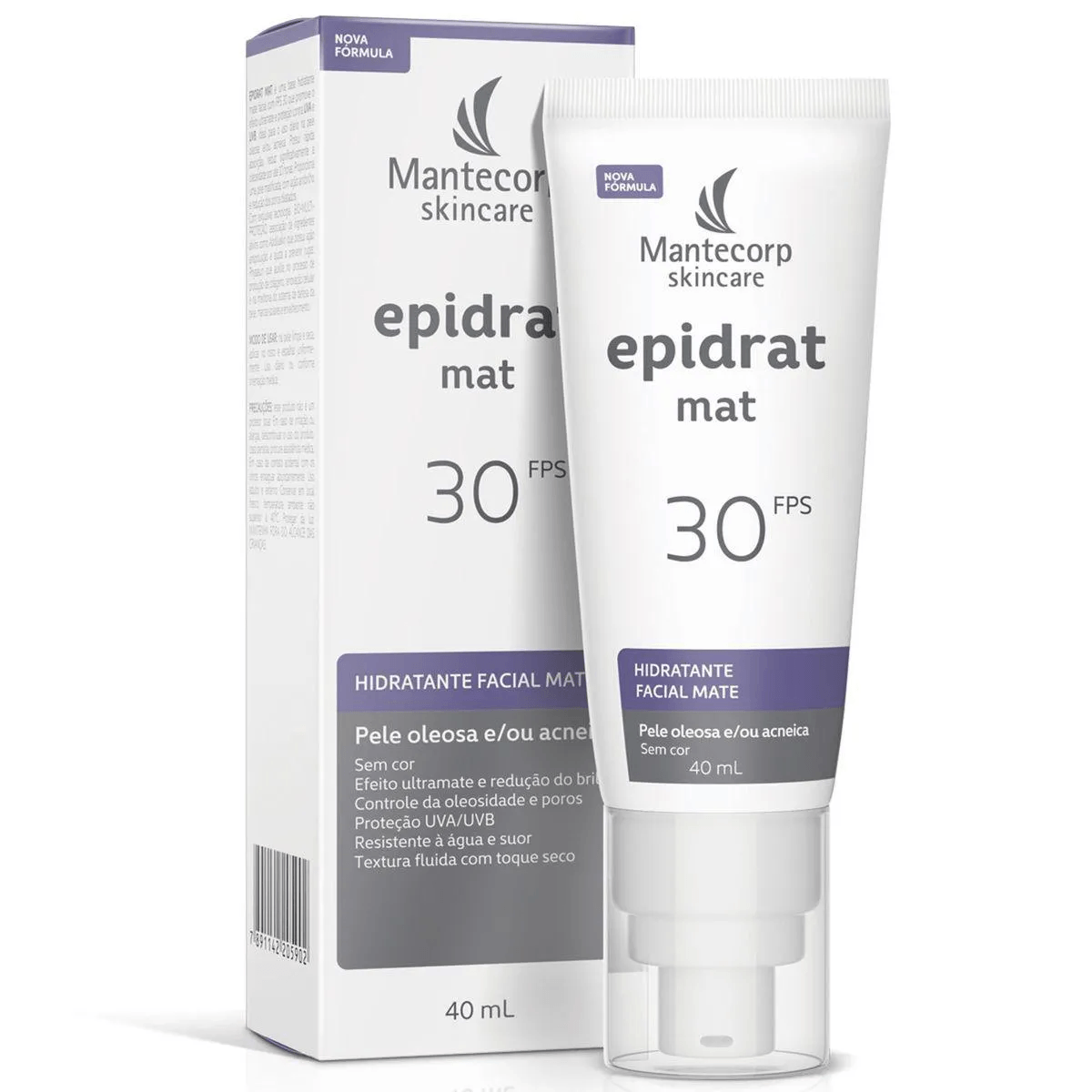 Epidrat Mat FPS 30 Hidratante Facial Sem Cor com 40mL - Imagem 1