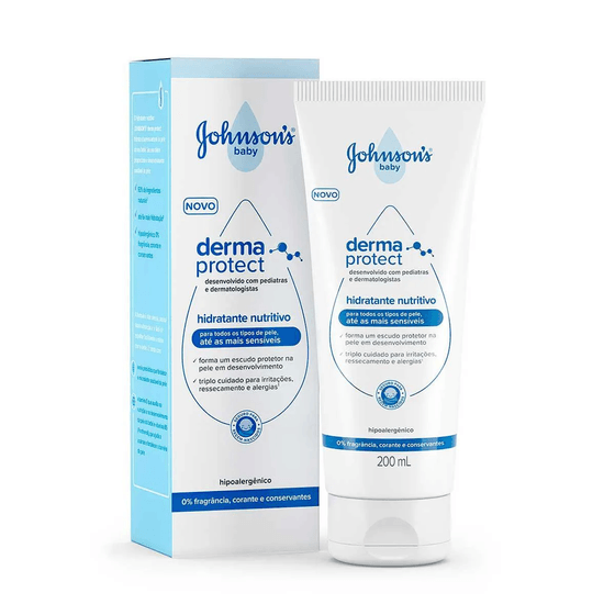 Hidratante Nutritivo Johnsons Baby Derma Protect com 200ml - Imagem 1