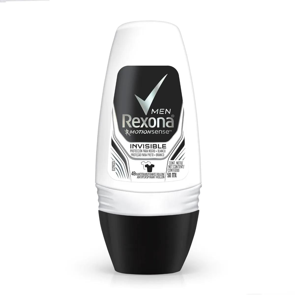 Desodorante Masculino Rexona Motionsense Invisible, Aerosol, roll-on com 50mL - Imagem 1