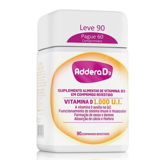 Addera D3 1000UI 90 Comprimidos Revestidos - Imagem 1