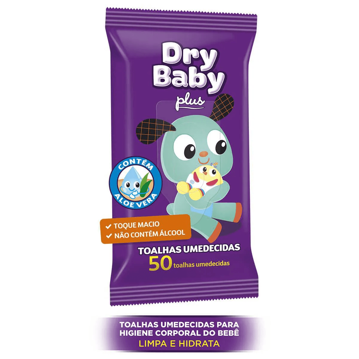 Lenço Umedecido Drybaby Plus Aloe Vera Pack com 50 Unidades - Imagem 2