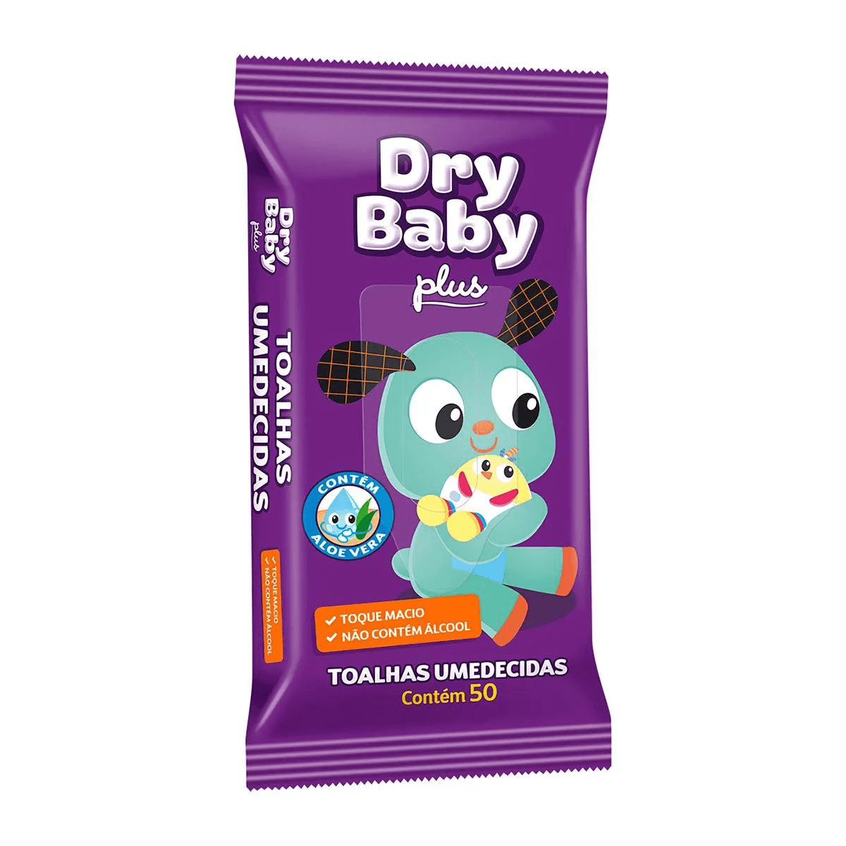 Lenço Umedecido Drybaby Plus Aloe Vera Pack com 50 Unidades - Imagem 1