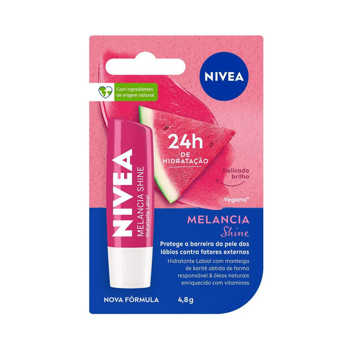 Protetor Labial Nivea Shine Protetor labial Nivea Melancia Shine 4,8g - Imagem 1