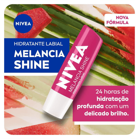 Protetor Labial Nivea Shine Protetor labial Nivea Melancia Shine 4,8g - Imagem 2