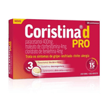 Coristina D Pro 4mg + 400mg + 4mg - Caixa com 16 Comprimidos
