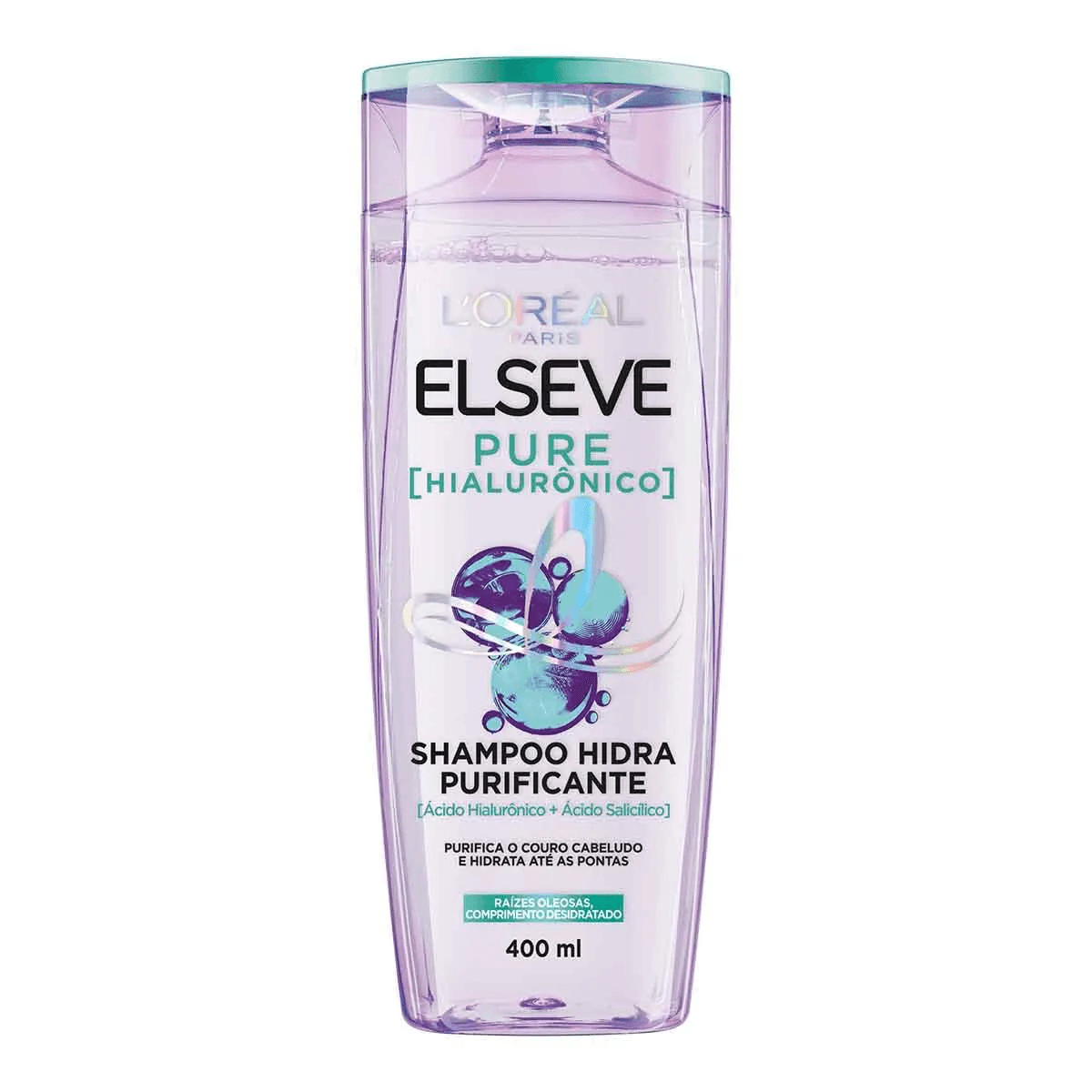Shampoo Hidra Purificante Elseve Pure Hialurônico com 400mL - Imagem 1