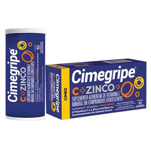 Cimegripe C 1g + Zinco - Caixa com 10 Comprimidos Efervescentes