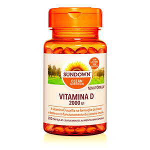 Sundown Naturals Vitamina D 2000UI com 200 Cápsulas