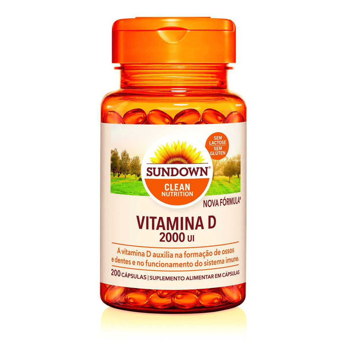 Sundown Naturals Vitamina D 2000UI com 200 Cápsulas - Imagem 1