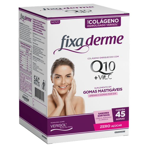 Fixa Derme Q10 + Vitamina C com 45 Gomas Mastigáveis - Imagem 1