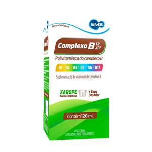 Complexo B 12 Xpe 3MG/ML + 1MG/ML + 1MG/ML + 25MG/ML + 15MG/ML + 15MG/ML Xarope - Frasco com 120 mL