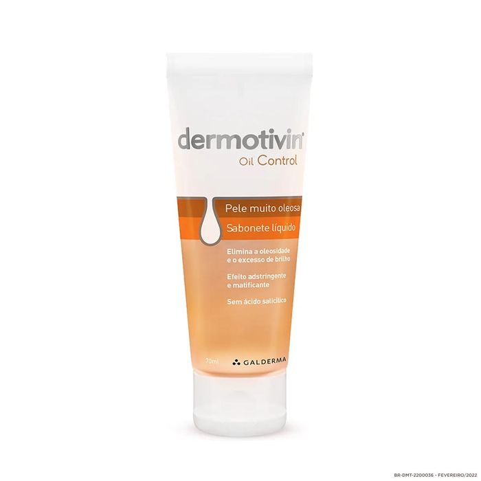 Dermotivin Oil Control Pele Oleosa Sabonete Líquido 70mL - Imagem 1