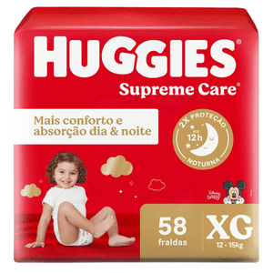 Fralda Huggies Supreme Care Disney Baby XG - 58 unidades