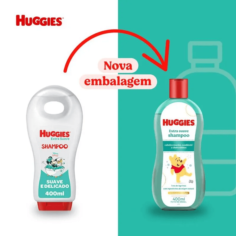 Shampoo Infantil Extra Suave Disney Baby Huggies Frasco 400Ml - Imagem 2