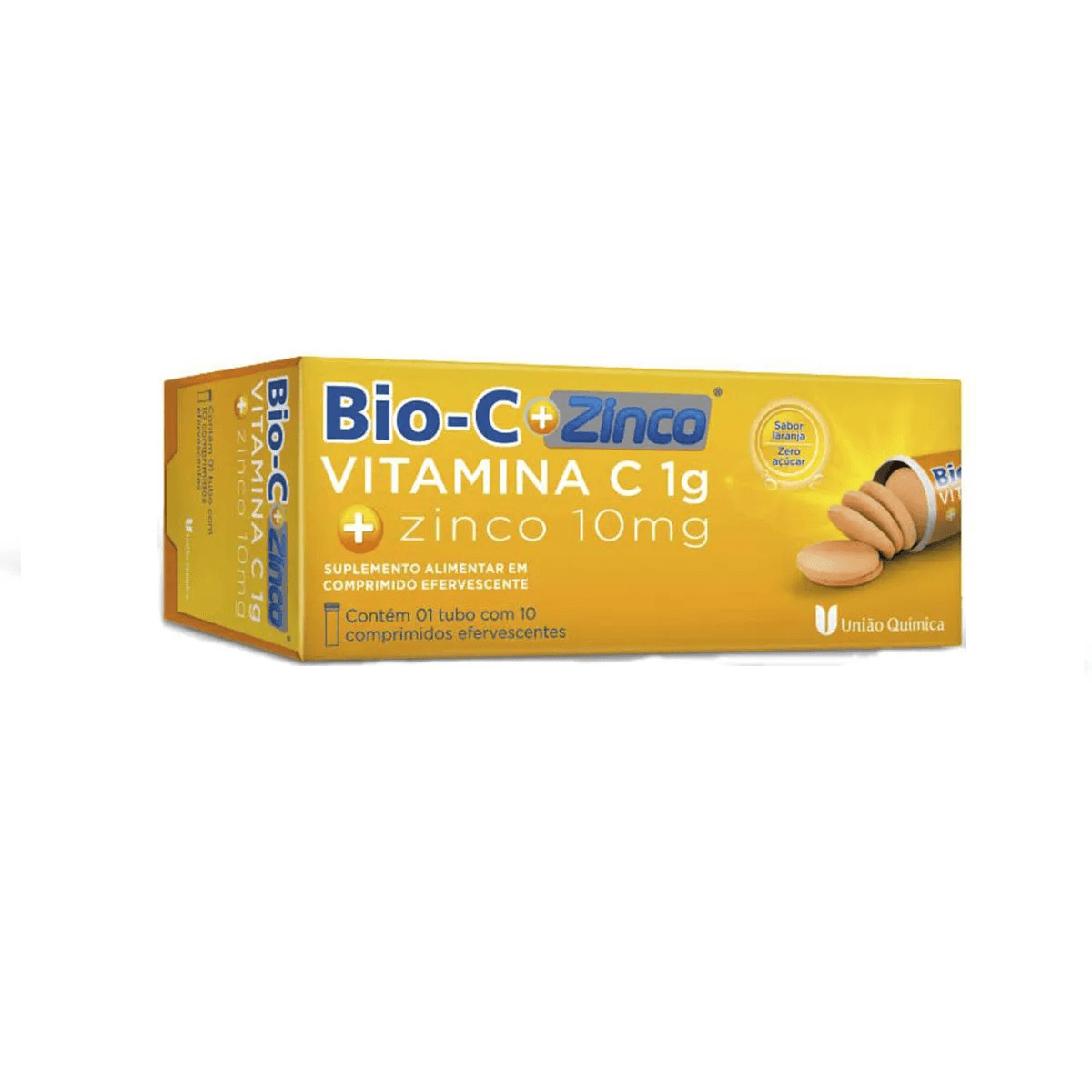 Bio-C + Zinco 1000 + 10mg - 10 Comprimidos Efervescentes - Imagem 1
