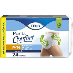 Roupa Íntima Pants Confort Tena Tamanho P/M 24 Unidades