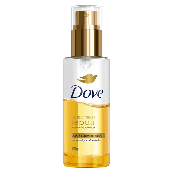 Óleo + Sérum Capilar Bifásico Finalizador Spray Dove Bond Repair Reparação Intensa 110mL - Imagem 1