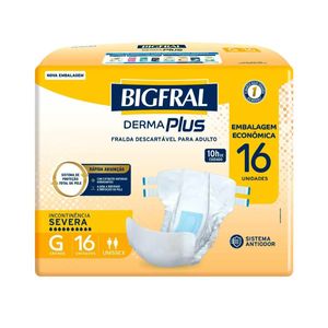 Fralda Adulta Bigfral Dermaplus G 16 Unidades